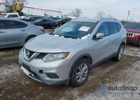 2016 Nissan Rogue Sv из США, поврежденный, VIN KNMAT2MV9GP612079